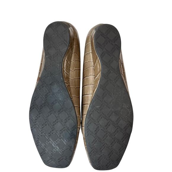 Vionic Dolores Loafers Womens Size 10 Tan Croco Embossed Slip On Shoes - Picture 12 of 12